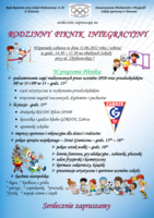 Plakat Rodzinnego Pikniku Integracyjnego w SP nr 20